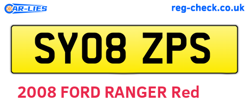 SY08ZPS are the vehicle registration plates.