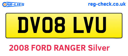 DV08LVU are the vehicle registration plates.