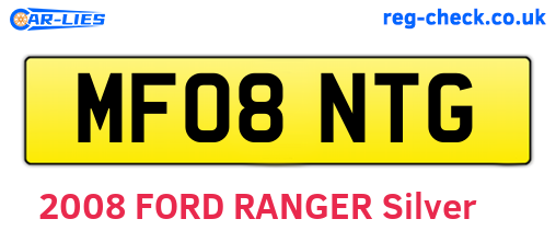 MF08NTG are the vehicle registration plates.