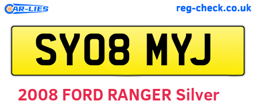 SY08MYJ are the vehicle registration plates.