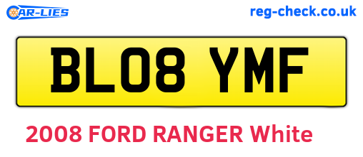 BL08YMF are the vehicle registration plates.