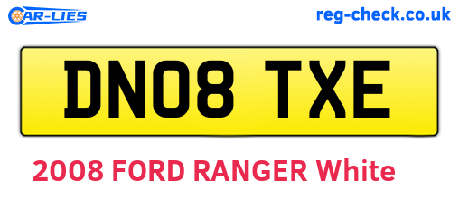DN08TXE are the vehicle registration plates.