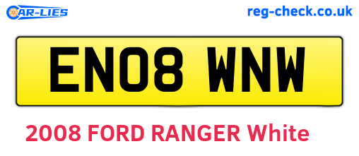 EN08WNW are the vehicle registration plates.