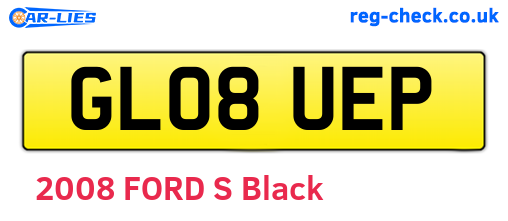GL08UEP are the vehicle registration plates.