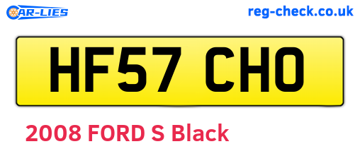 HF57CHO are the vehicle registration plates.