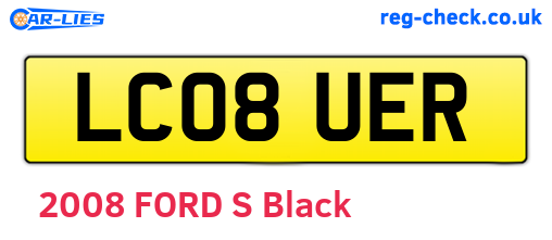 LC08UER are the vehicle registration plates.
