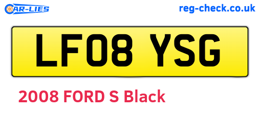 LF08YSG are the vehicle registration plates.