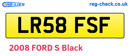 LR58FSF are the vehicle registration plates.