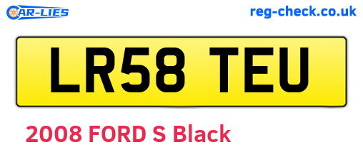 LR58TEU are the vehicle registration plates.
