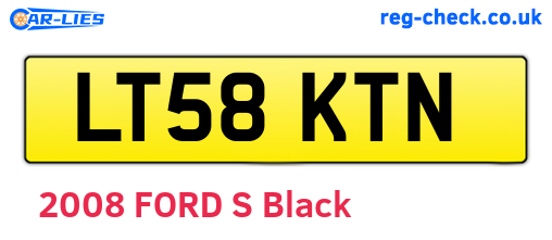 LT58KTN are the vehicle registration plates.