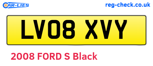 LV08XVY are the vehicle registration plates.