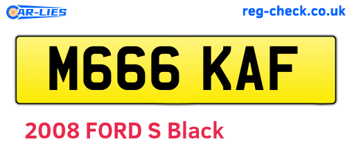 M666KAF are the vehicle registration plates.