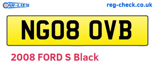 NG08OVB are the vehicle registration plates.