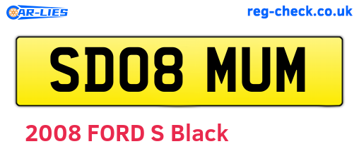 SD08MUM are the vehicle registration plates.