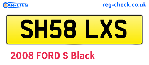 SH58LXS are the vehicle registration plates.