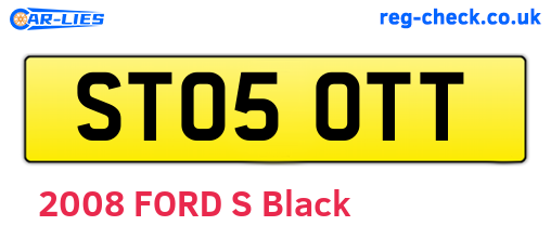 ST05OTT are the vehicle registration plates.