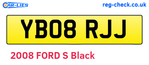 YB08RJJ are the vehicle registration plates.