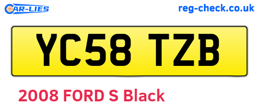 YC58TZB are the vehicle registration plates.