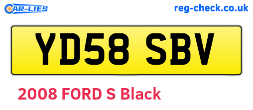 YD58SBV are the vehicle registration plates.
