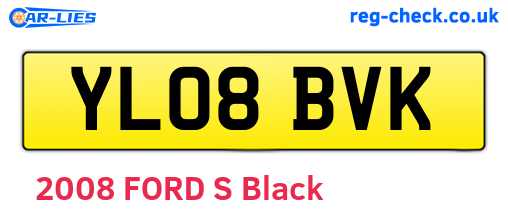 YL08BVK are the vehicle registration plates.