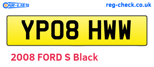 YP08HWW are the vehicle registration plates.