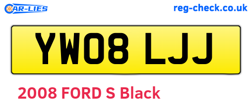 YW08LJJ are the vehicle registration plates.