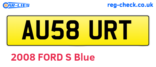 AU58URT are the vehicle registration plates.