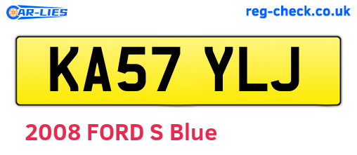 KA57YLJ are the vehicle registration plates.
