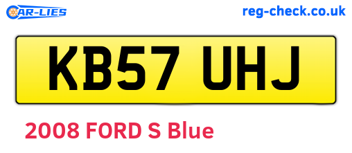 KB57UHJ are the vehicle registration plates.
