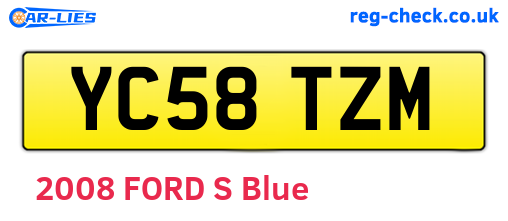 YC58TZM are the vehicle registration plates.