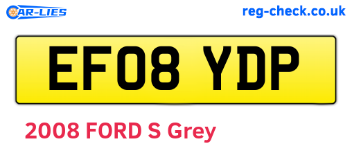 EF08YDP are the vehicle registration plates.