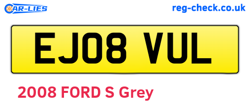 EJ08VUL are the vehicle registration plates.
