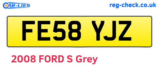 FE58YJZ are the vehicle registration plates.
