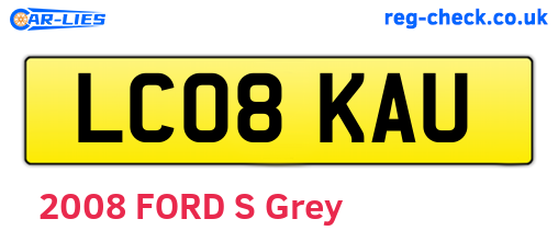 LC08KAU are the vehicle registration plates.