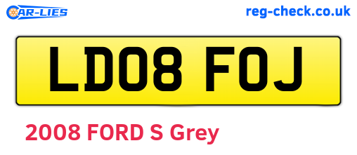 LD08FOJ are the vehicle registration plates.
