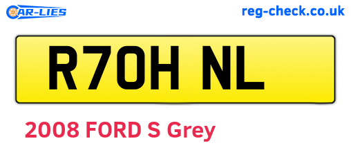 R70HNL are the vehicle registration plates.