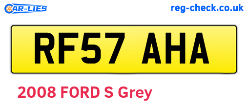 RF57AHA are the vehicle registration plates.