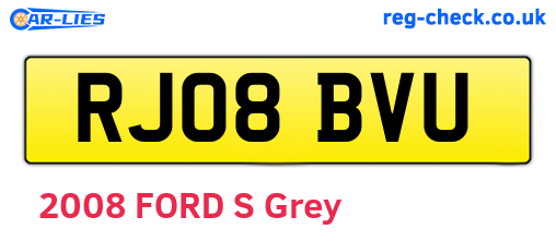RJ08BVU are the vehicle registration plates.