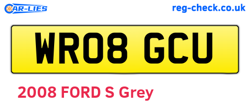 WR08GCU are the vehicle registration plates.