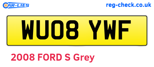WU08YWF are the vehicle registration plates.