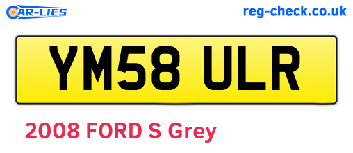 YM58ULR are the vehicle registration plates.