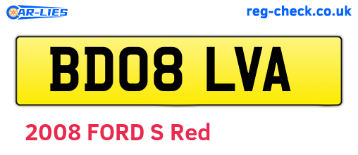 BD08LVA are the vehicle registration plates.