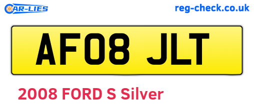 AF08JLT are the vehicle registration plates.