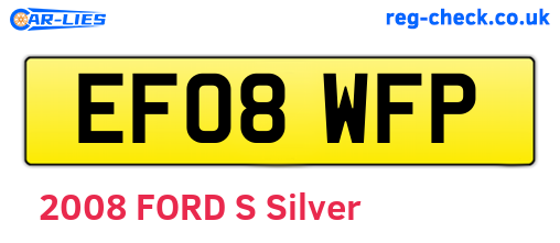 EF08WFP are the vehicle registration plates.