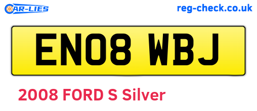 EN08WBJ are the vehicle registration plates.