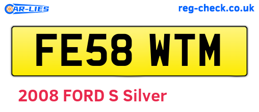 FE58WTM are the vehicle registration plates.