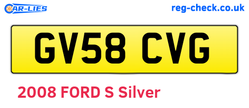 GV58CVG are the vehicle registration plates.