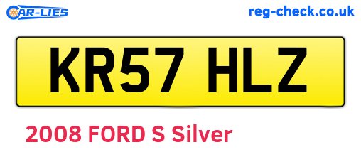 KR57HLZ are the vehicle registration plates.