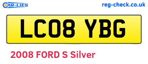LC08YBG are the vehicle registration plates.