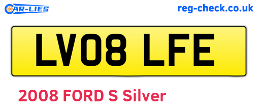LV08LFE are the vehicle registration plates.